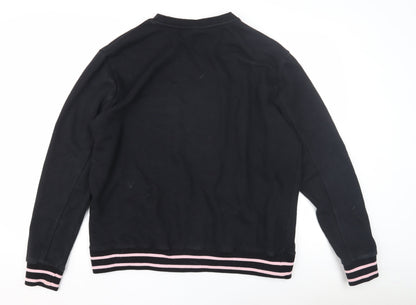 Fila Black Unisex Adults Logo Pullover Sweatshirt 2XL