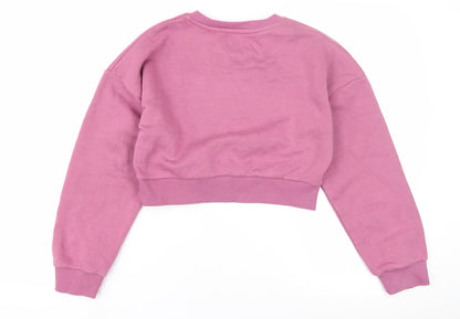 Sonneti Girls Pink Crew Neck Pullover Sweatshirt, 12-13 Years