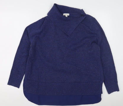 Womens UK Size L Monsoon Blue Pullover Jumper