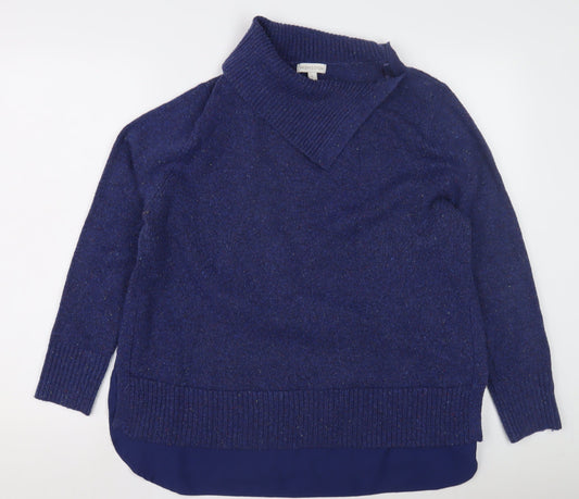 Womens UK Size L Monsoon Blue Pullover Jumper