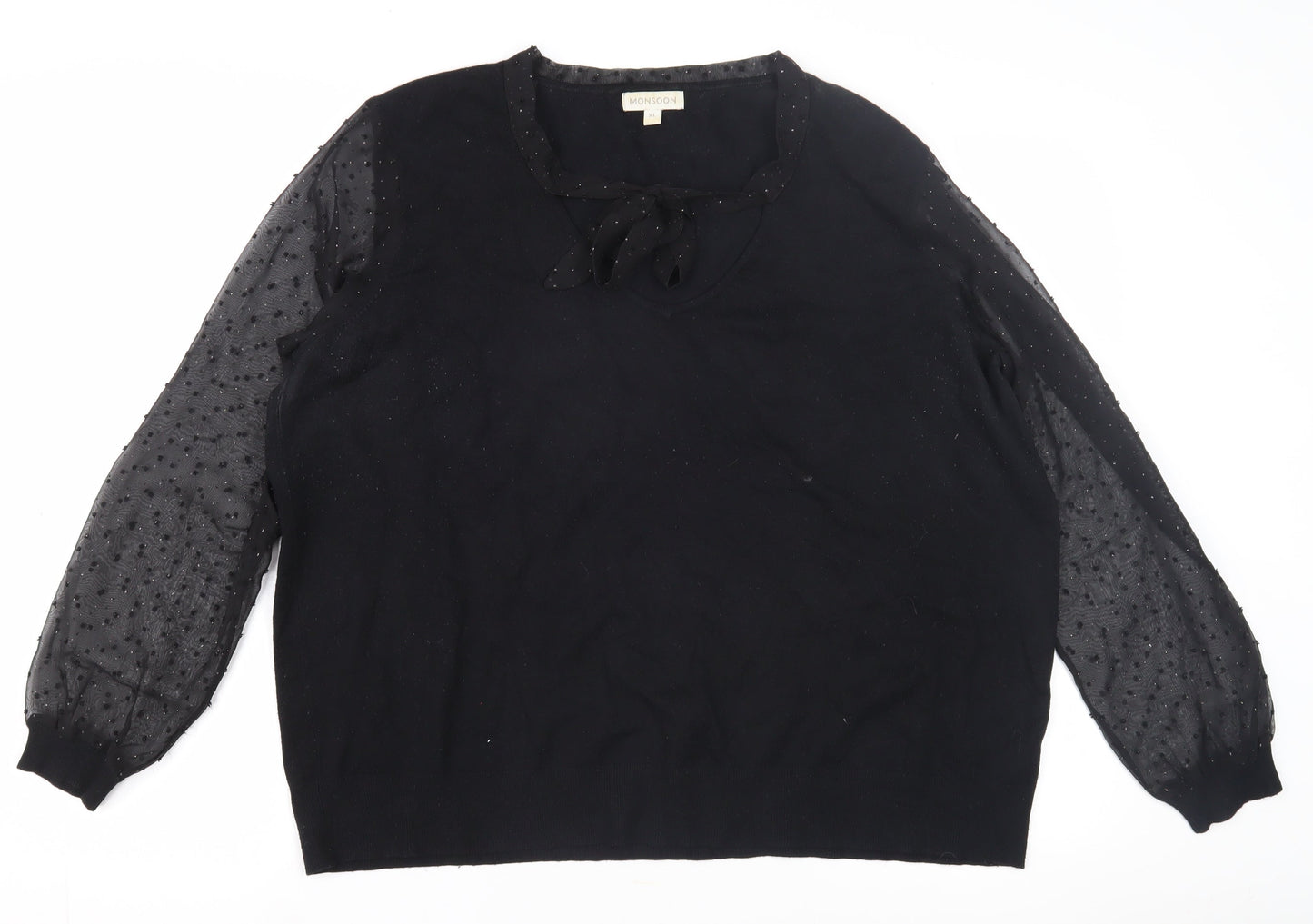 Womens UK Size XL Monsoon Black Pullover Jumper