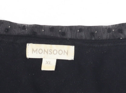 Womens UK Size XL Monsoon Black Pullover Jumper