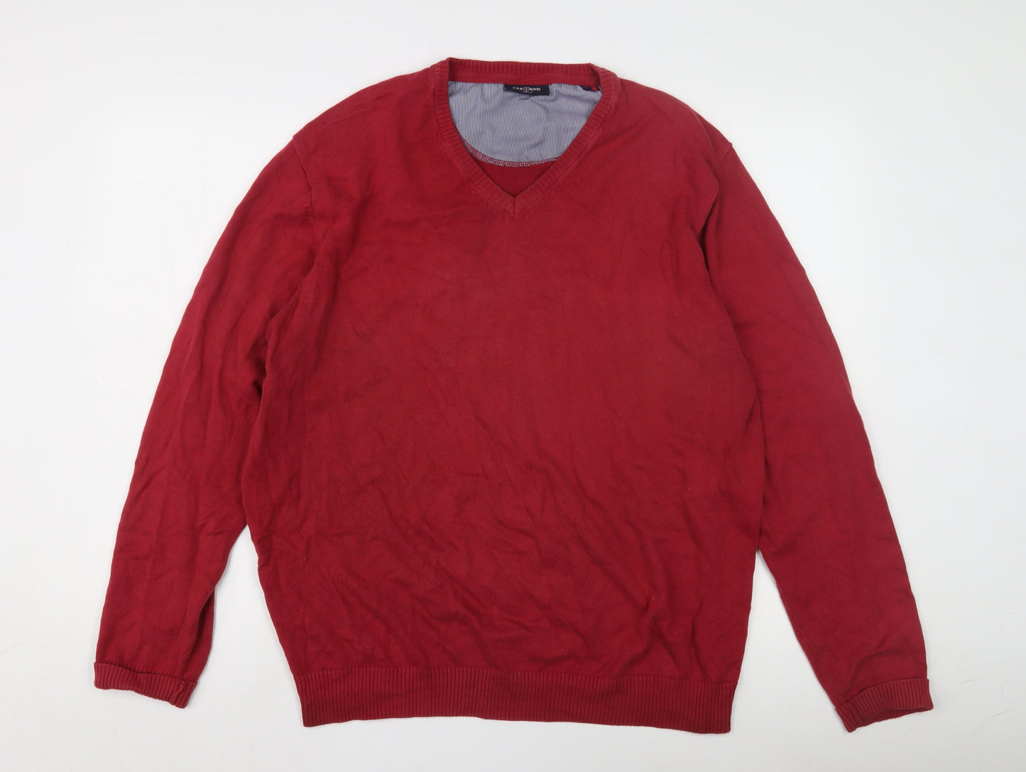 Pretend Men's XL Red V-Neck Jumper Pullover