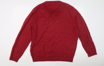 Pretend Men's XL Red V-Neck Jumper Pullover