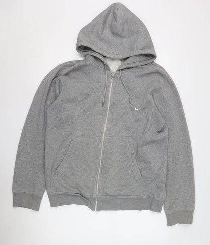Mens UK Size L Nike Grey Full Zip Hoodie