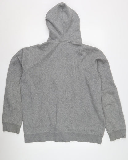 Mens UK Size L Nike Grey Full Zip Hoodie