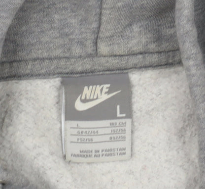 Mens UK Size L Nike Grey Full Zip Hoodie