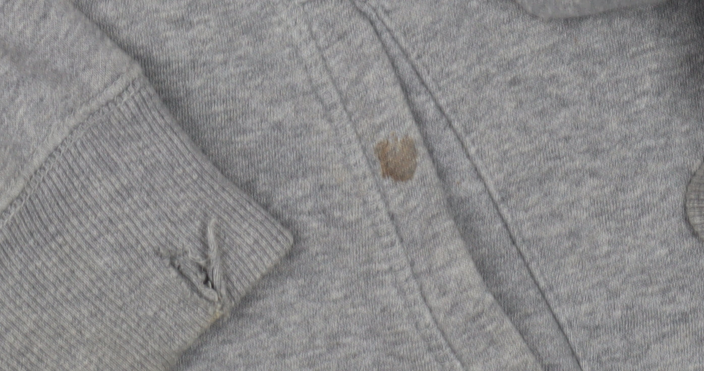 Mens UK Size L Nike Grey Full Zip Hoodie