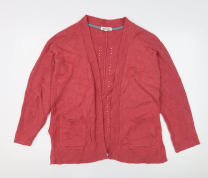 White Stuff Women's Pink Open Front Cardigan Size 12