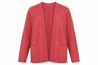 White Stuff Women's Pink Open Front Cardigan Size 12