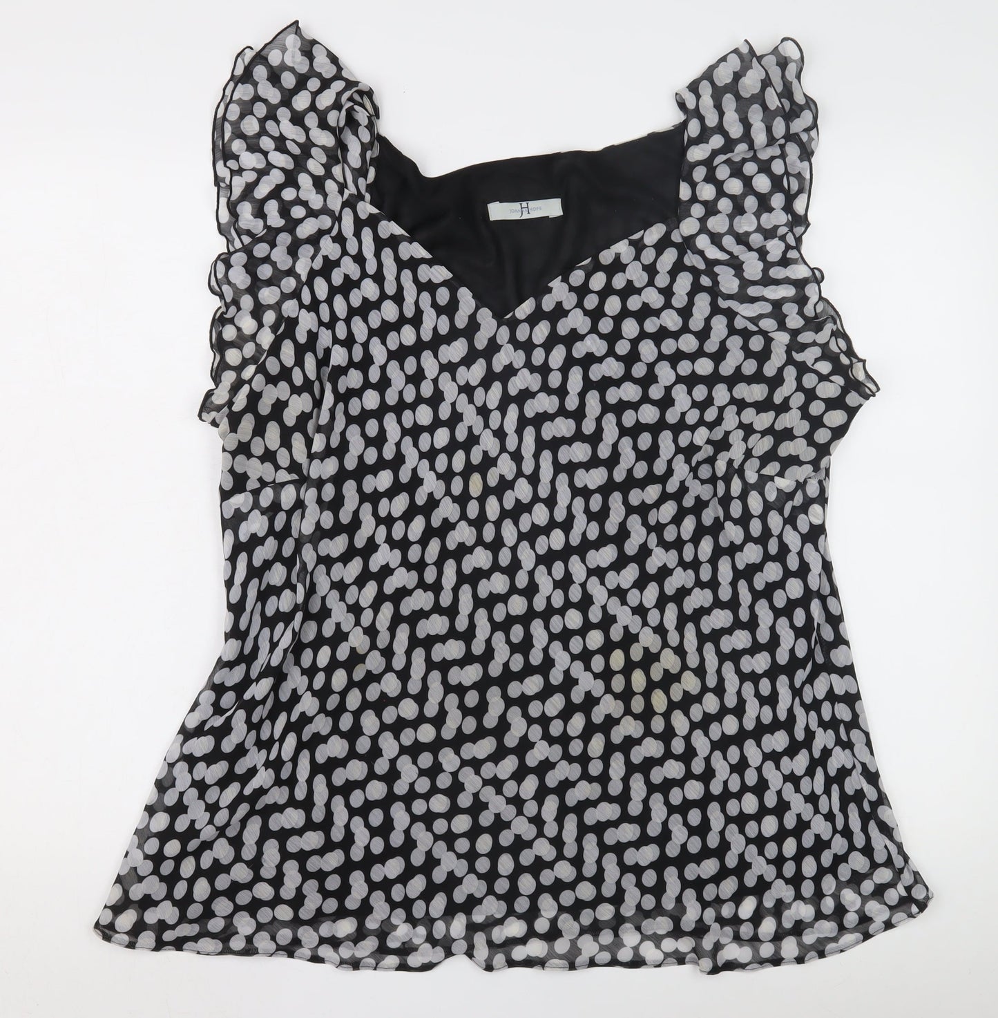 Womens UK Size 8 Joanna Hope Black Tunic Blouse