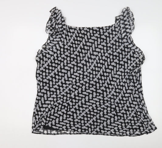 Womens UK Size 8 Joanna Hope Black Tunic Blouse