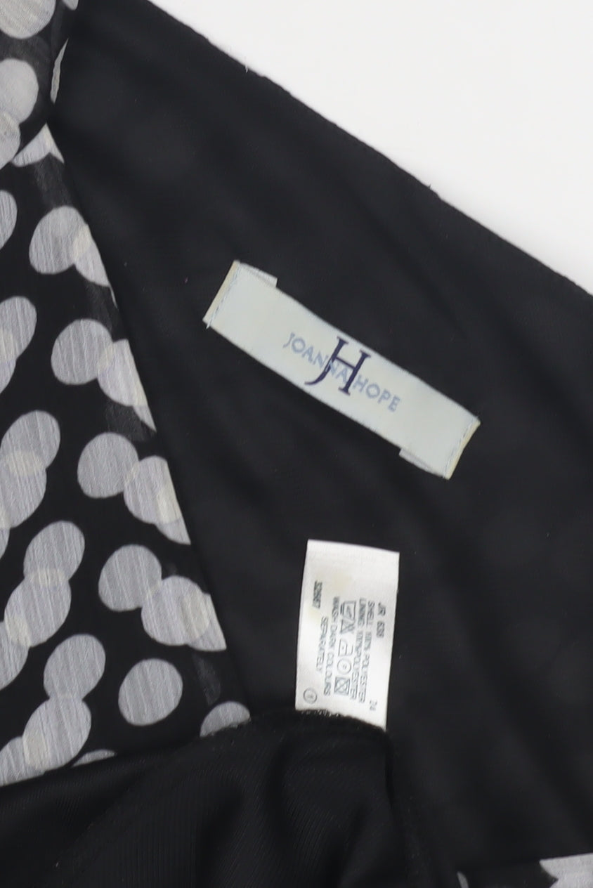 Womens UK Size 8 Joanna Hope Black Tunic Blouse