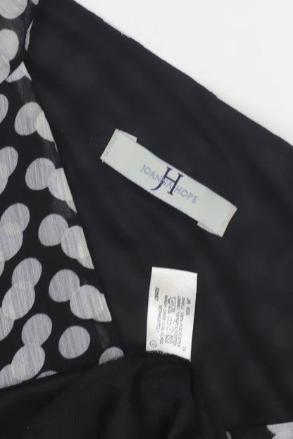 Womens UK Size 8 Joanna Hope Black Tunic Blouse