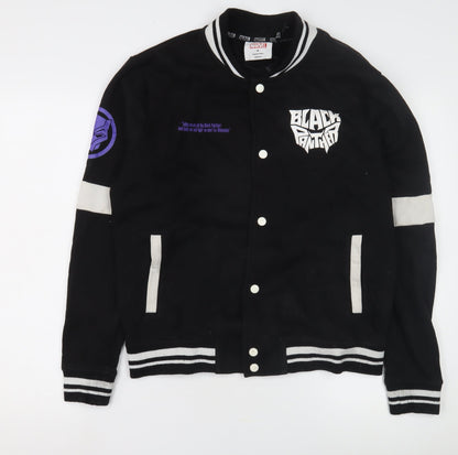 Unisex Adults UK Size M Marvel Black Varsity Jacket