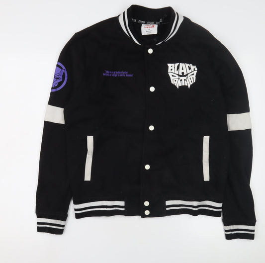 Unisex Adults UK Size M Marvel Black Varsity Jacket