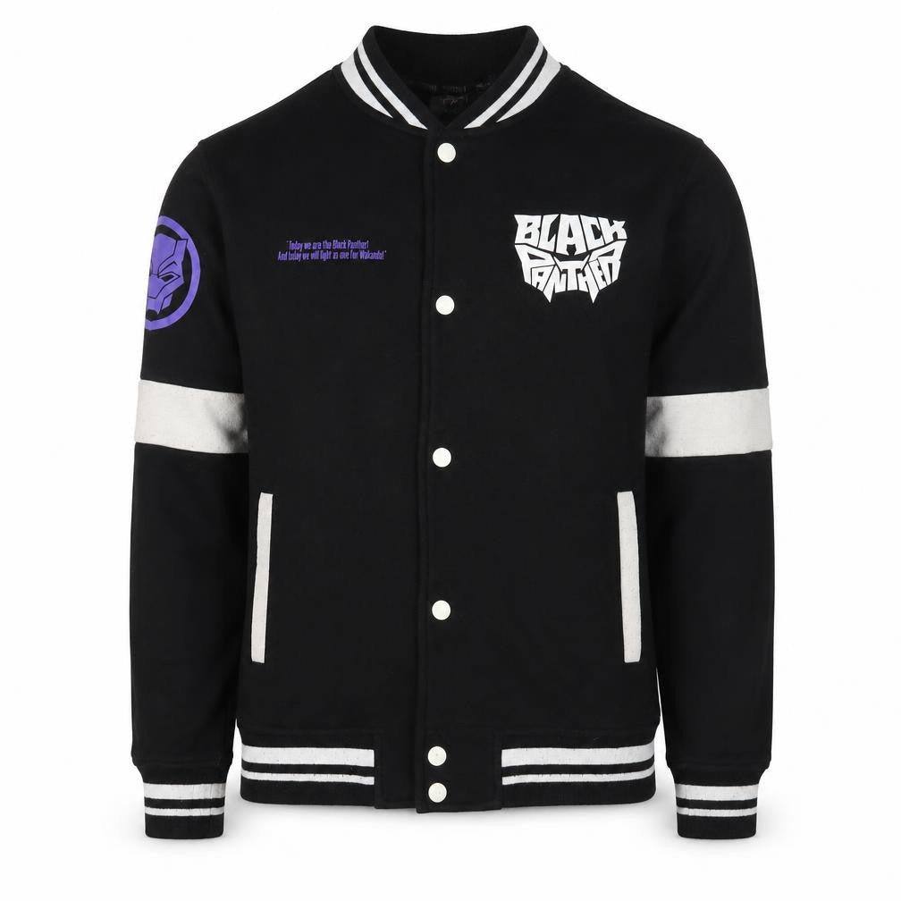 Unisex Adults UK Size M Marvel Black Varsity Jacket