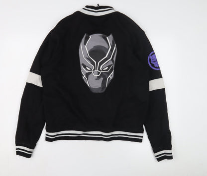 Unisex Adults UK Size M Marvel Black Varsity Jacket