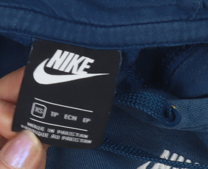 Mens UK Size XS Nike Blue Pullover Hoodie