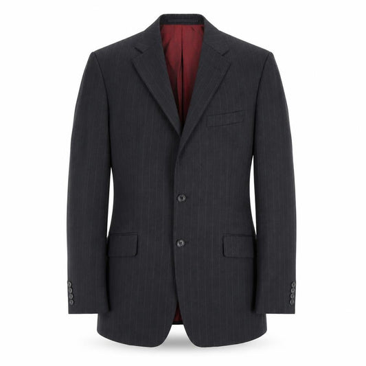 Marks and Spencer Men's Grey Striped Wool Blazer Size 40