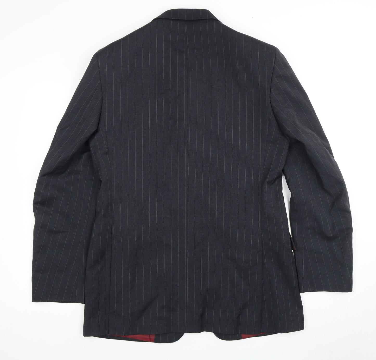 Marks and Spencer Men's Grey Striped Wool Blazer Size 40