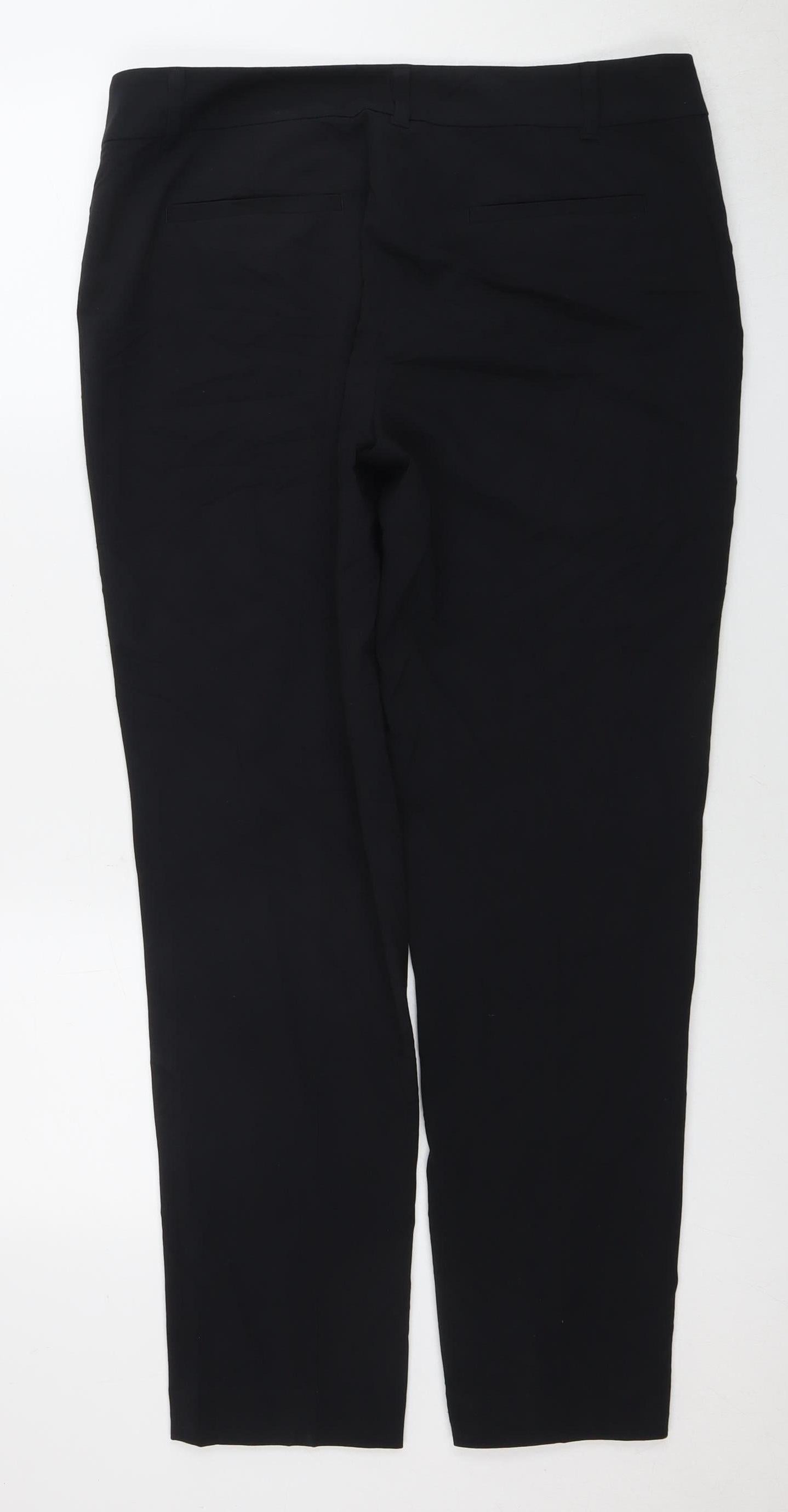Olsen Women's Black Trousers, Size M, Elegant Style