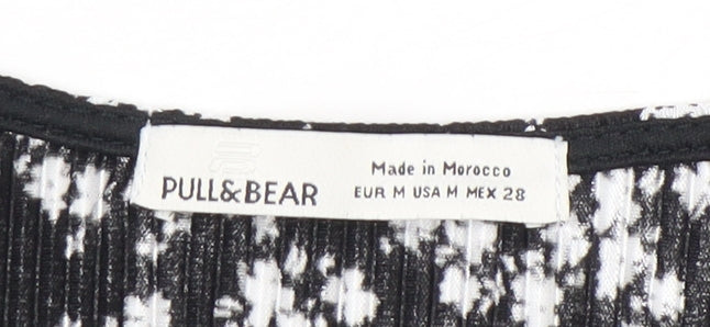 Womens UK Size 12 Pull&Bear Black Cropped Blouse
