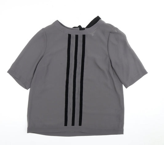 Womens UK Size 12 Marks and Spencer Grey Basic Blouse