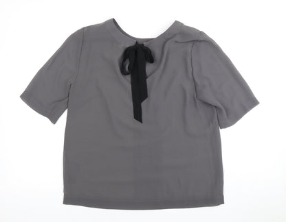 Womens UK Size 12 Marks and Spencer Grey Basic Blouse