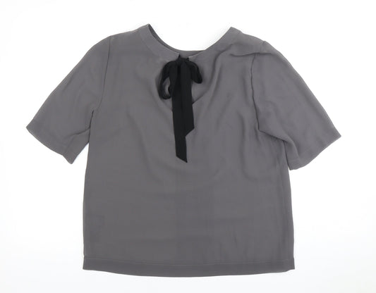 Womens UK Size 12 Marks and Spencer Grey Basic Blouse