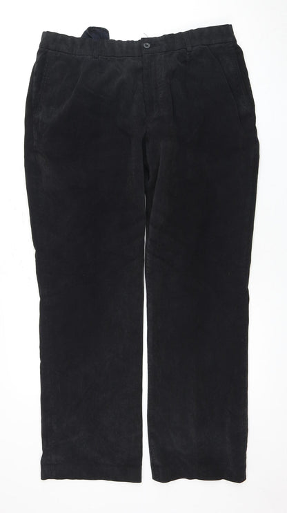 Golfino Men's Black Corduroy Trousers Size M