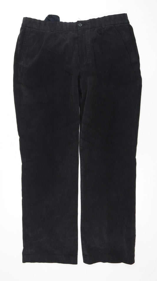 Golfino Men's Black Corduroy Trousers Size M