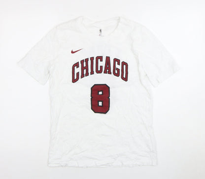 Unisex Adults UK Size 16 Nike White Jersey T-Shirt