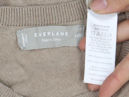 Everlane Women's Beige 2XS Crew Neck Jumper
