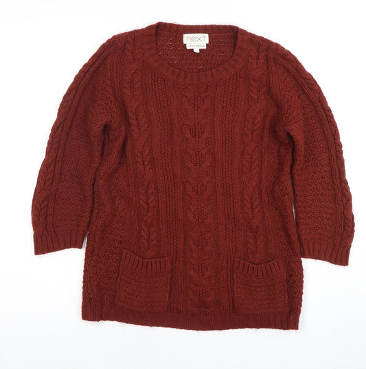 Womens UK Size 8 NEXT Red Pullover Jumper