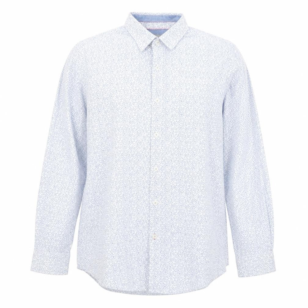 Jeff Banks Men's Blue Floral Dress Shirt L