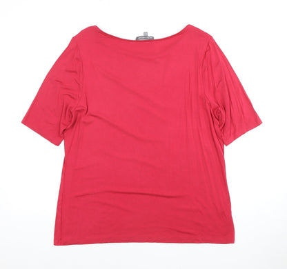 Womens UK Size UK 16 Laura Ashley Red Basic T-Shirt