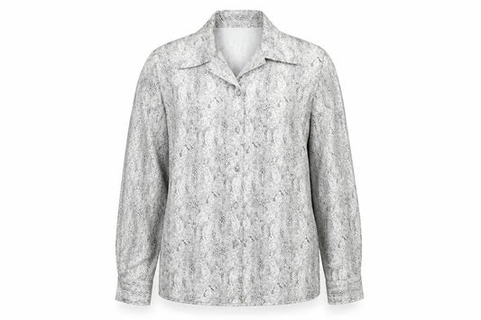 Womens UK Size 12 Viyella Grey Basic Button-Up