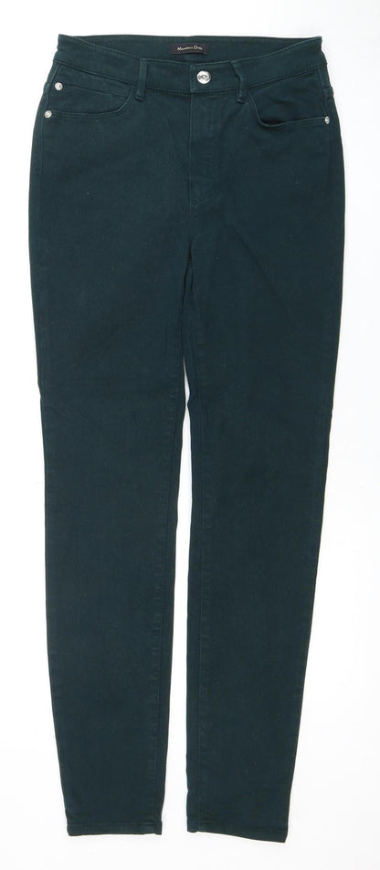 Massimo Dutti Women's Green Skinny Jeans Size 8