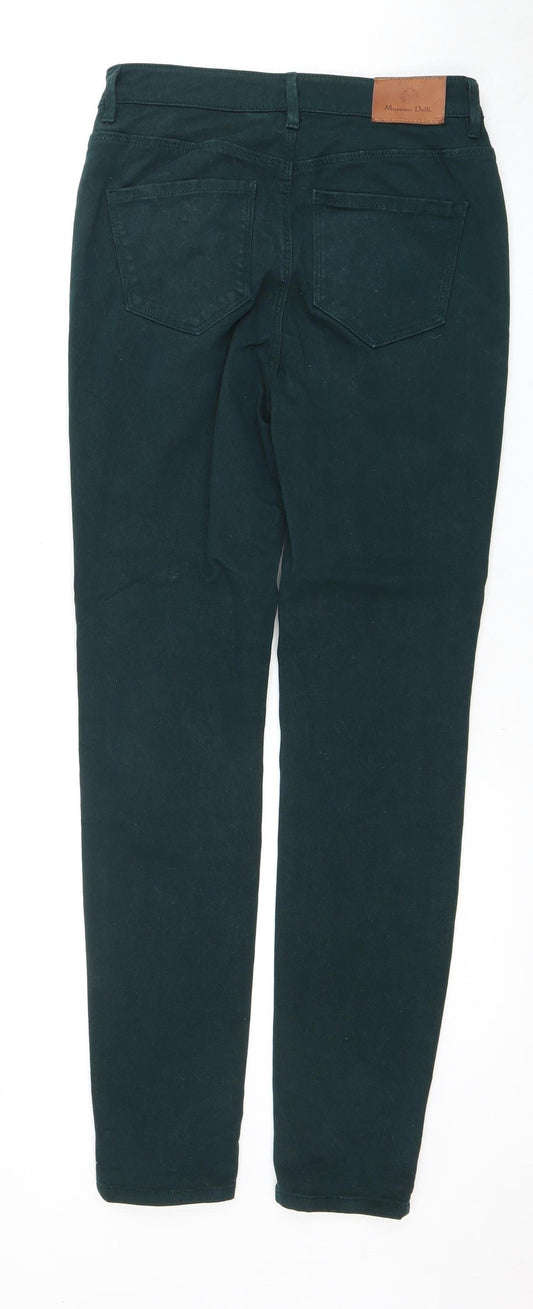 Massimo Dutti Women's Green Skinny Jeans Size 8