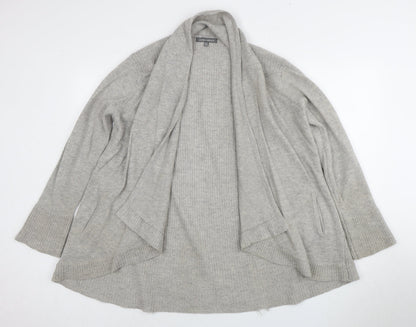 Laura Ashley Women's Grey Open Front Cardigan Wool Knit Size 12