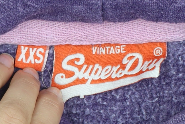 Superdry Women's Purple Pullover Hoodie 2XS