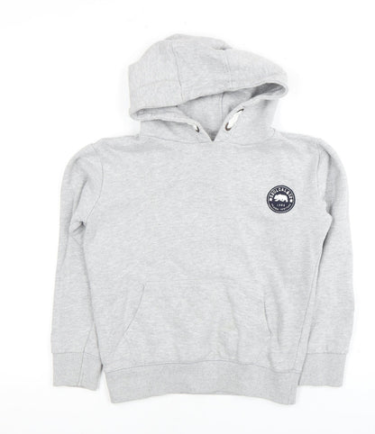 SoulCal&Co Boys Grey Pullover Hoodie, Logo, 9-10 Years