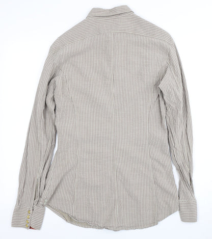 Unisex Adults UK Size 15 1/2 Paul Smith Beige  Button-Up