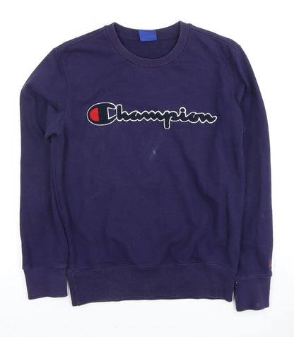 Mens UK Size S Champion Blue Pullover Sweatshirt