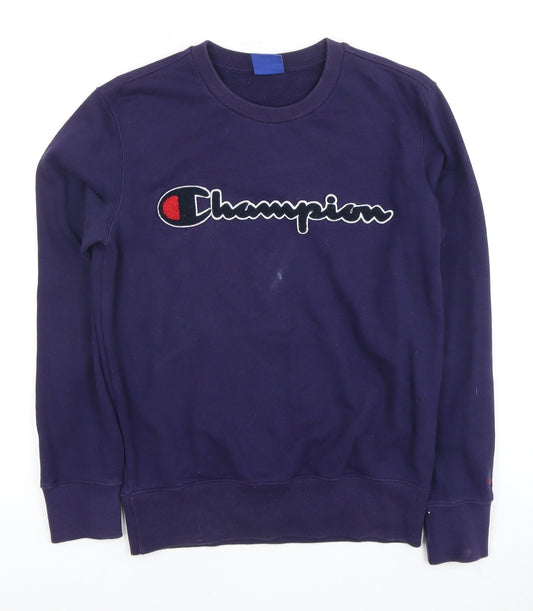 Mens UK Size S Champion Blue Pullover Sweatshirt