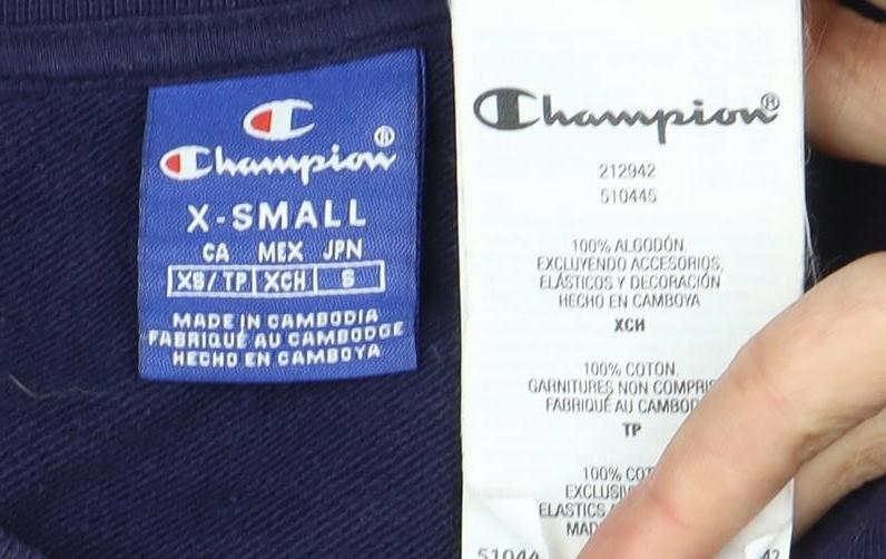 Mens UK Size S Champion Blue Pullover Sweatshirt