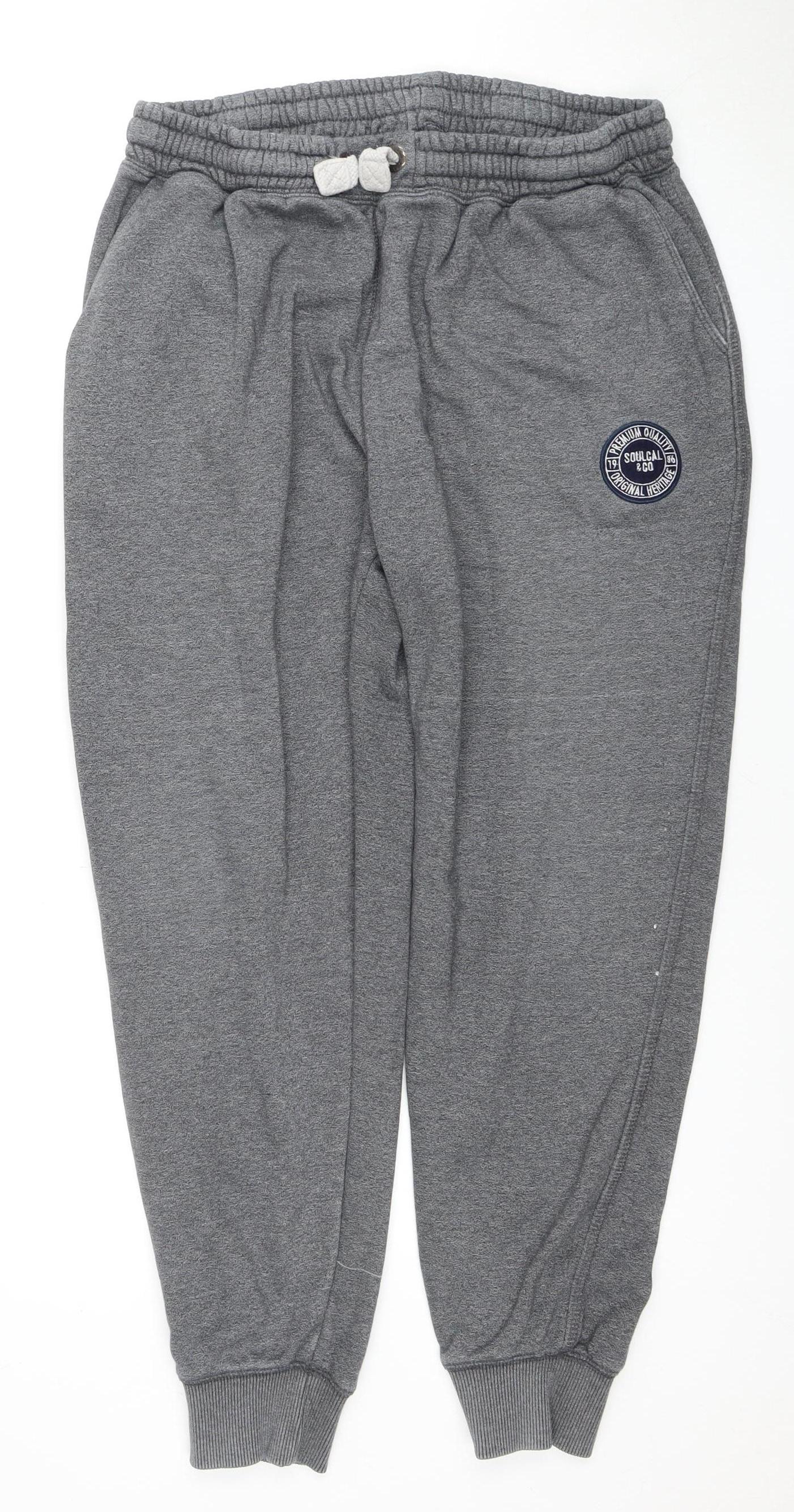 SoulCal & Co Men's Grey Jogger Trousers XL
