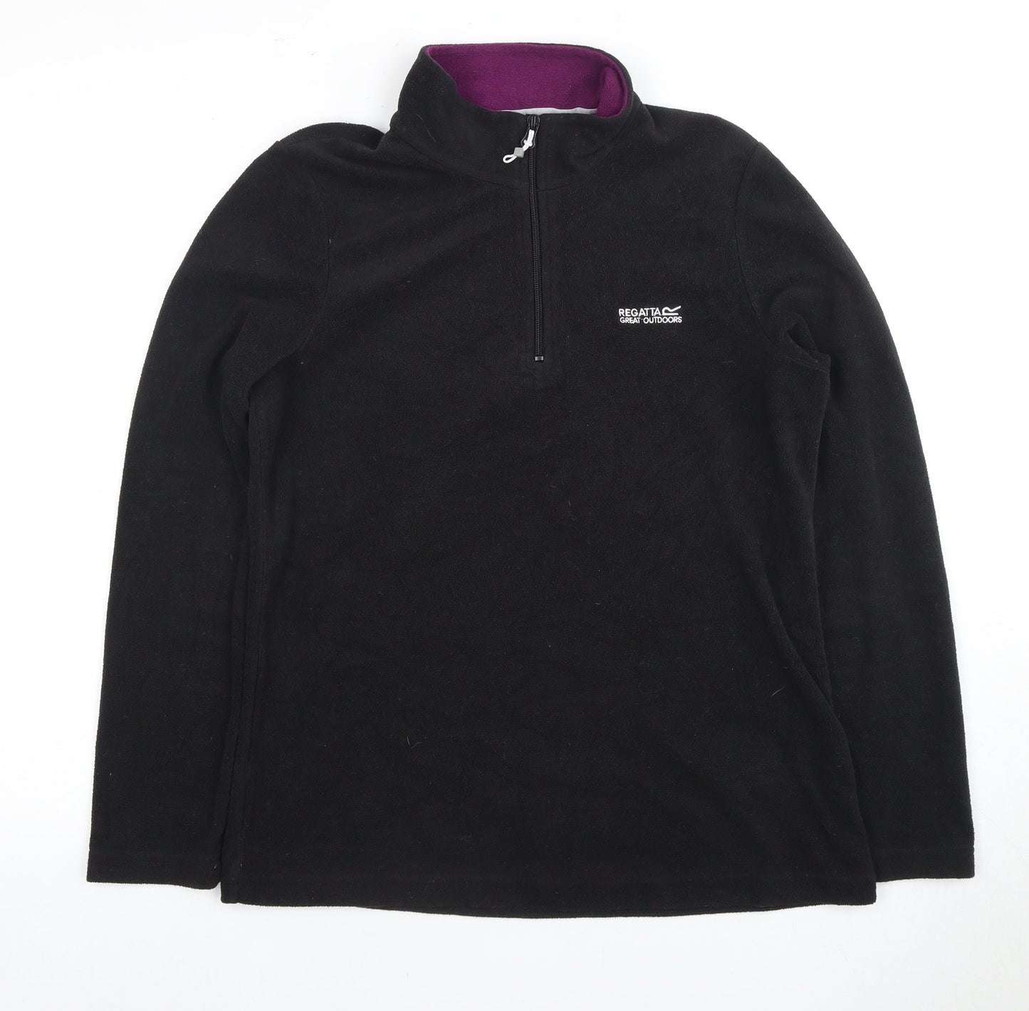 Womens UK Size 12 Regatta Black Full Zip Sweatshirt