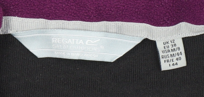 Womens UK Size 12 Regatta Black Full Zip Sweatshirt